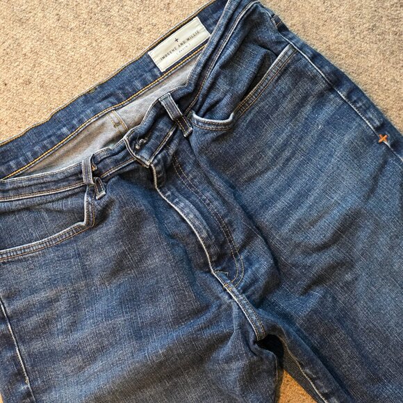 Imogene and Willie Blue Denim Jeans size 33 wide leg preowned great condition - Picture 1 of 10